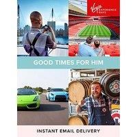 Virgin Experience Days Digital Voucher Good Times For Him Collection - Over 130 Experiences To Choose From