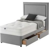 Silentnight Mirapocket Deluxe 1200 Divan Bed Silentnight Size: Single (3'), Colour: Slate Grey, Base Type: 2 Drawers  - Slate Grey - Size: Single (3')