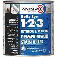 Zinsser ZINBE1231L 1 Litre 123 Bulls Eye Primer/Sealer Paint