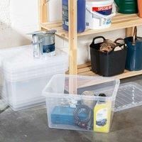 NEW British Made Clear Plastic Storage Box Boxes With Lids CHOICE OF 17 SIZES