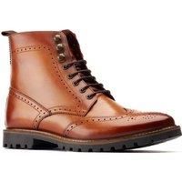 Base London Men/'s Boone Brogue Boots, Tan, 8 UK