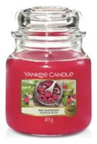 Yankee Candle Scented Candle | Red Raspberry Medium Jar Candle| Burn Time: Up to 75 Hours