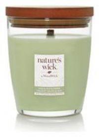 Natures Wick Medium Jar Candle with Lid -Sage & White Pepper