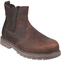 Amblers FS165 SBP brown leather steel toe/midsole safety dealer work boot