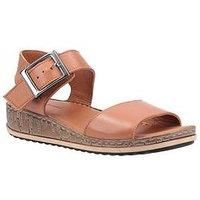 Hush Puppies Ellie Womens Leather Casual Fashion Dress Sandals Tan