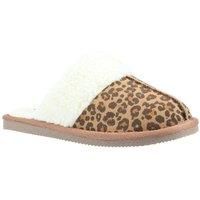 Hush Puppies ARIANNA Ladies Smooth Suede Warm Durable Mule Slippers Multi