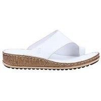 Hush Puppies Women/'s Elissa Toepost Sandal, White, 4 UK