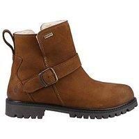 Hush Puppies Ladies Ankle Wakely Tan Leather Female Boots