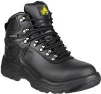 Amblers black leather waterproof steel toe/midsole safety work boot #FS218