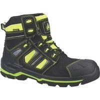 Amblers S3 black/yellow hi-vis composite toe/midsole safety work boot #AS971C