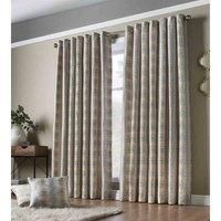 Alan Symonds REFLECTIONS 66" X 90" OCHRE LINED RING TOP CURTAINS