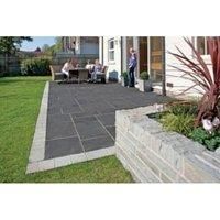 Marshalls Aluri Limestone Riven Charcoal Paving Slab Mixed Size - 11.25 m2 pack