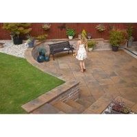 Marshalls Heritage Riven Calder Brown Paving Slab 600 x 600 x 38 mm  7.92m2 pack