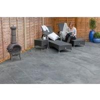 Marshalls Casarta Slate Textured Black Paving Slab 800 x 800 x 20 mm - 16m2 pack