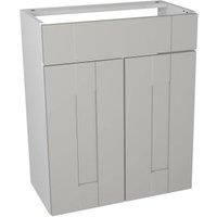 Wickes Vermont Grey On White Floorstanding Vanity Unit - 600 x 735mm