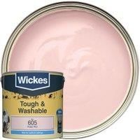 Wickes Poetic Pink - No.605 Tough & Washable Matt Emulsion Paint - 2.5L