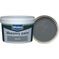 Wickes Masonry Smooth Paint - Anthracite Grey - 250ml