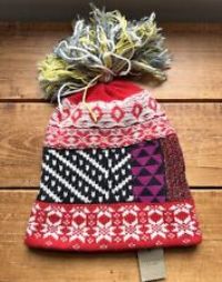 Bnwt Burberry Ladies Fair isle Knit Wool Cashmere Beanie Hat Cable Prorsum B202