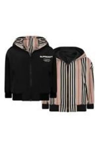 BURBERRY BOYS BLACK & ICON STRIPE REVERSIBLE JACKET SIZE 12 YEARS *RRP £370