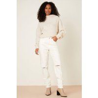 Womens Slim Rip Mom Jeans