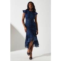 Organza Hem And Sleeve Lace Dress