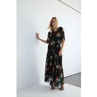 WAREHOUSE Floral Chiffon Maxi Dress