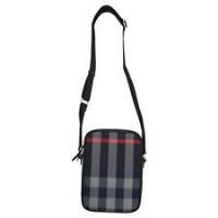 Burberry 'Paddy' Check Messenger / Side Bag Navy