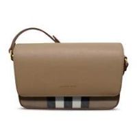 Burberry 'New Hampshire' Leather Shoulder Bag Chestnut Beige