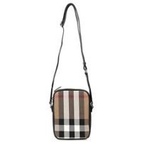 Burberry 'Paddy' Check Messenger / Side Bag Black