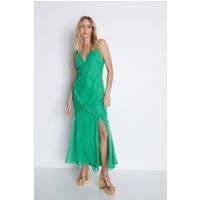 WAREHOUSE Premium Ruffle Detail Maxi Dress