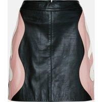 WAREHOUSE Kara Rose Real Leather Flame Pelmet Skirt