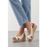 Good For The Sole: Wide Fit Harriet Peeptoe Slingback Wedges