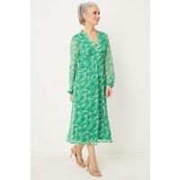 Green Ditsy Midi Dress