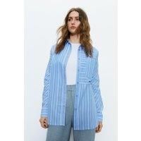 Stripe Poplin Relaxed Shirt