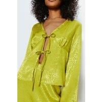 Warehouse Blouse Womens Casual Tops Lime