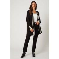 Womens Black Tipped Cardigan