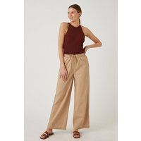 Womens Elasticated Wide Leg Trousers