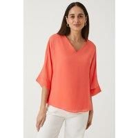 V Neck Overlayer Top