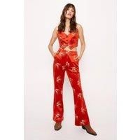 Premium Embroidered Velvet Flare Pants