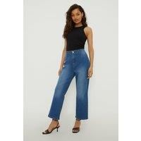 Womens Petite Seam Detail Straight Jeans