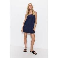 WAREHOUSE Denim Strappy Mini Dress