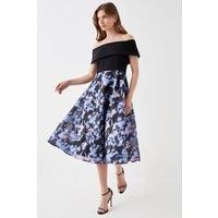 COAST Ponte Top Organza Skirt Midi Dress