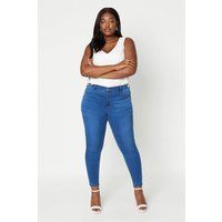 Womens Curve Skinny Ankle Grazer Jeans