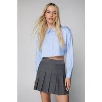 Poplin Stripe Cropped Shirt