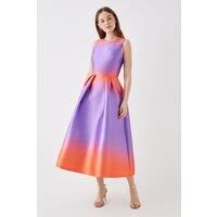 Debut London by Coast Ombre Twill Fit And Flare Dress