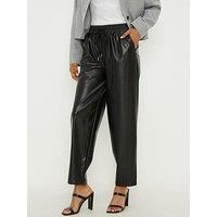 Womens Faux Leather Jogger