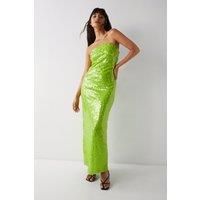 Sequin Maxi Bandeau Dress