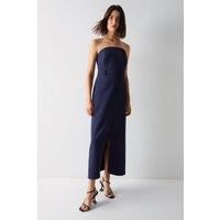 Premium Bandeau Split Front Maxi Dress