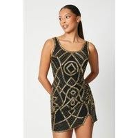 Debut London by Coast Geometric Embellished Strappy Mini Dress