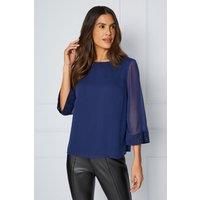 Hotfix Cuff 3/4 Sleeve Overlay Top